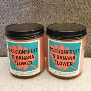 2 PASSIONFRUIT AND BANANA FLOWER SINGLE WICK CANDLES by Bath and Body Works